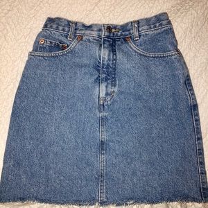 GAP denim jean skirt cut off